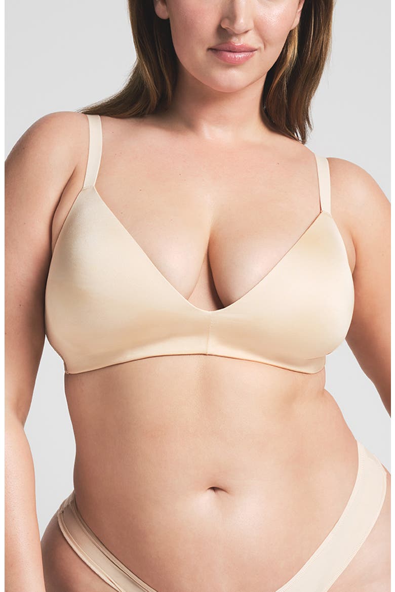 Wireless Form T-Shirt Bra, Main, color, SAND