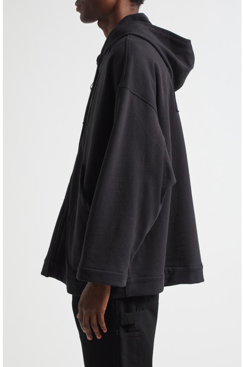 Sideline Cotton Zip-Up Hoodie, Alternate, color, BLACK