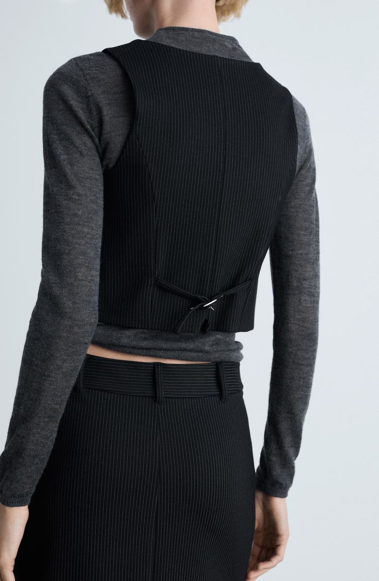 MANGO Pinstripe Vest, Alternate, color,
