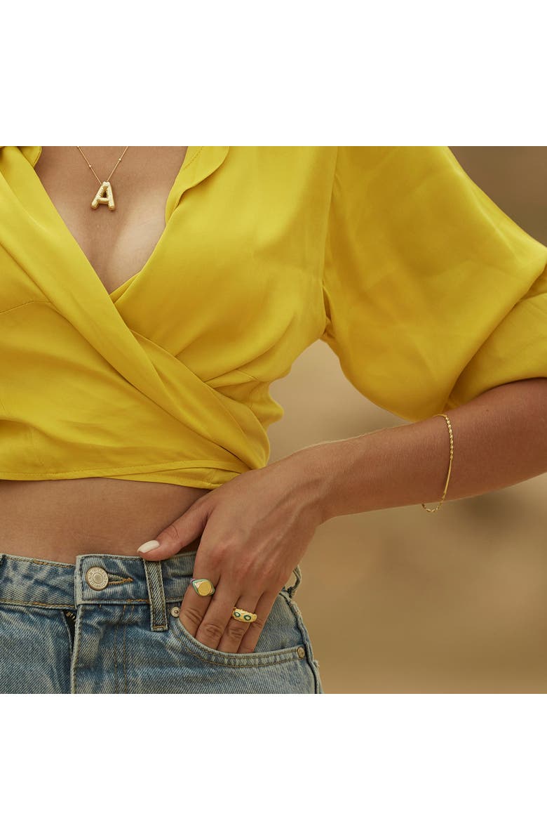 Spero London Semi Singapore Sterling Silver Bracelet, Alternate, color, Gold