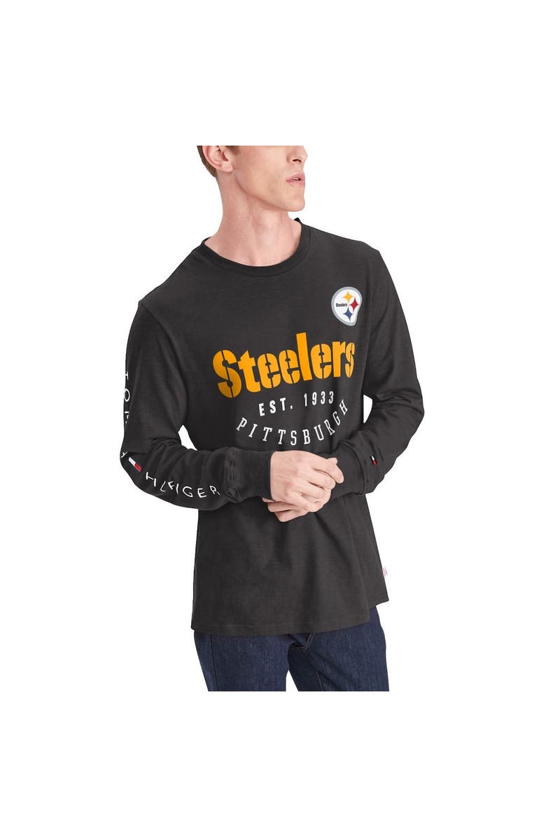 Tommy Hilfiger Men's Tommy Hilfiger Black Pittsburgh Steelers Peter Long Sleeve T-Shirt, Alternate, color, 