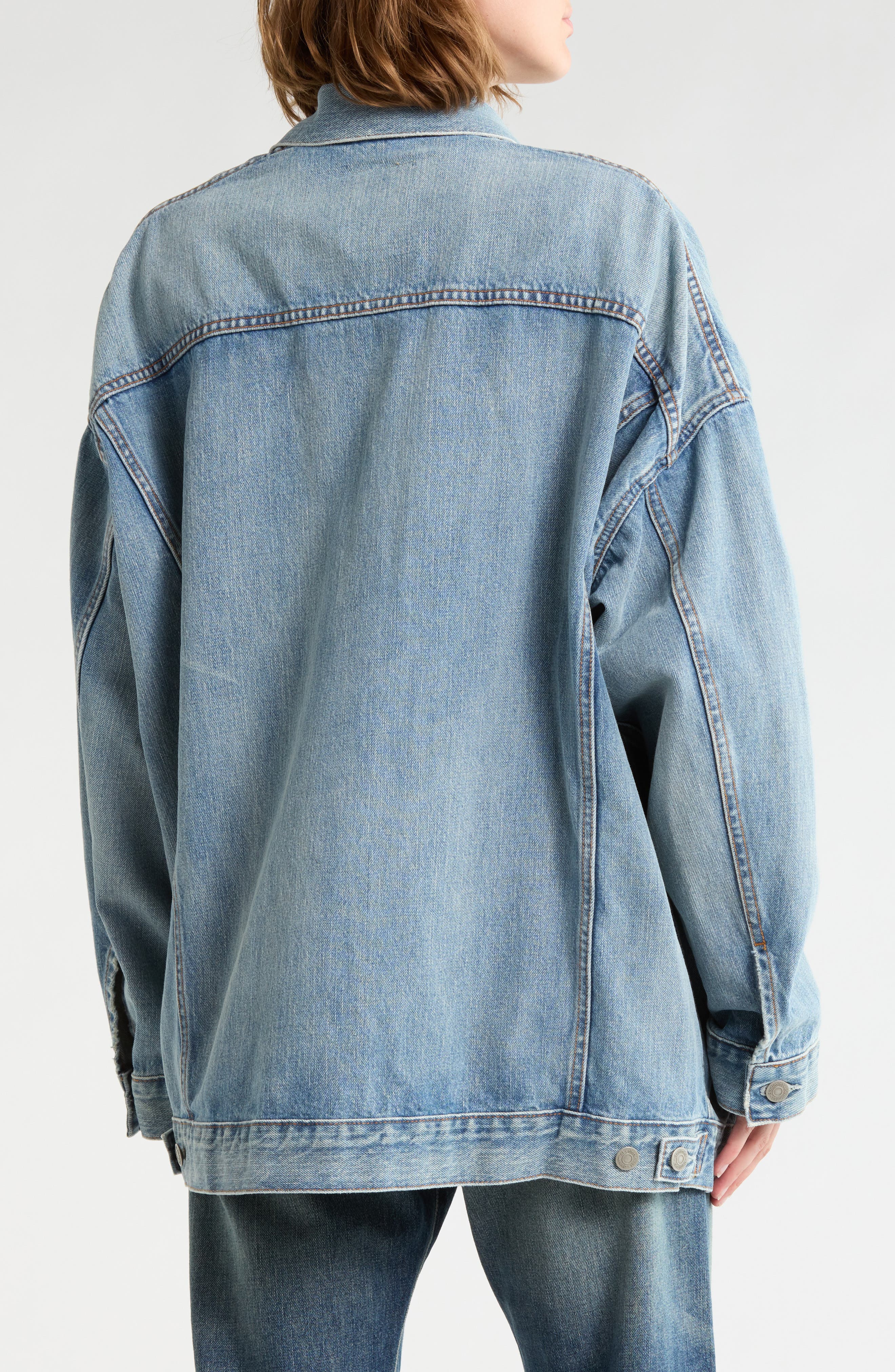 Serena Oversize Denim Trucker Jacket - image 2