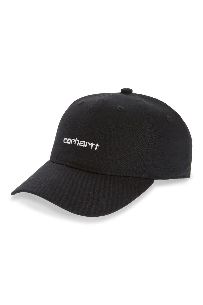 Logo Script Baseball Cap, Main, color, BLACK / WHITE