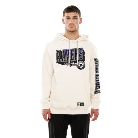 Men's New Era  Cream Baltimore Ravens Dune Dust Hoodie