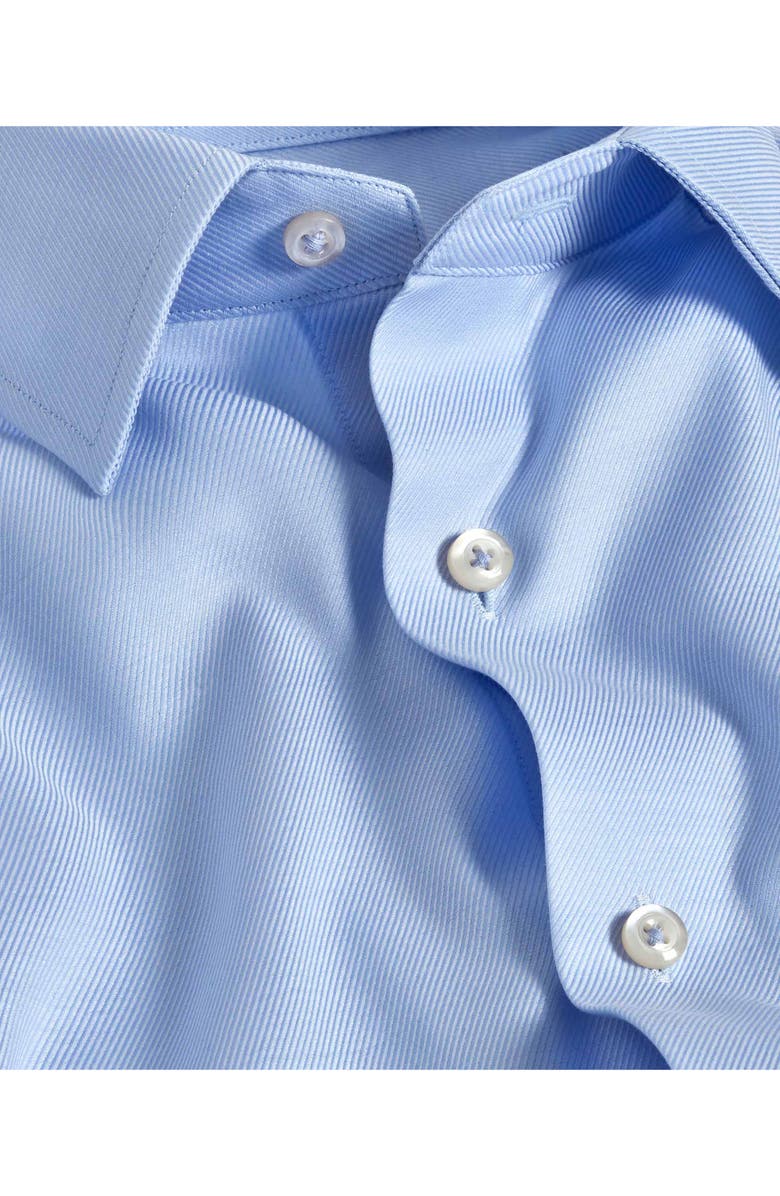 David Donahue Slim Fit Stretch Cotton Twill Dress Shirt, Alternate, color, Sky