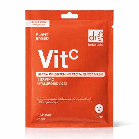 Ultra Brightening Facial Mask with Vitamin C and Hyaluronic Acid
