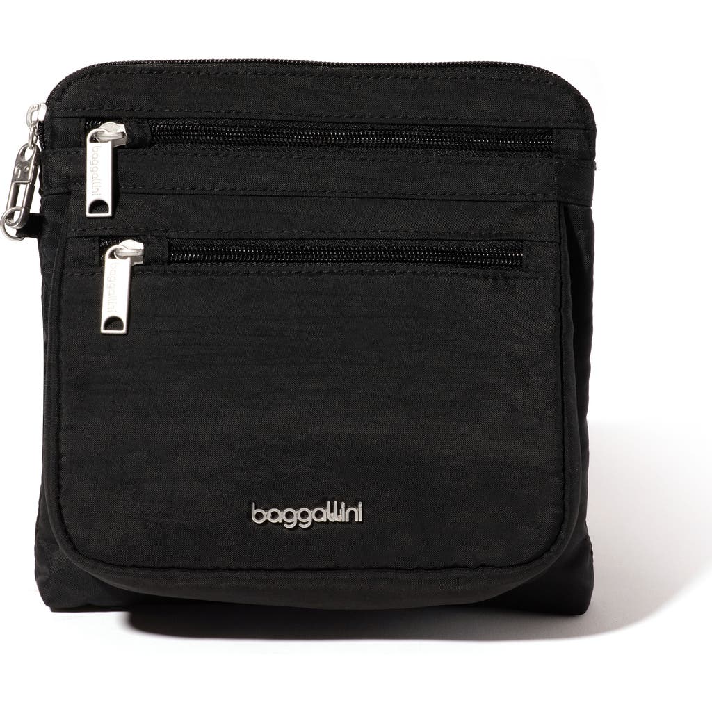 Baggallini Securtex Anti-theft Crossbody Bag In Black