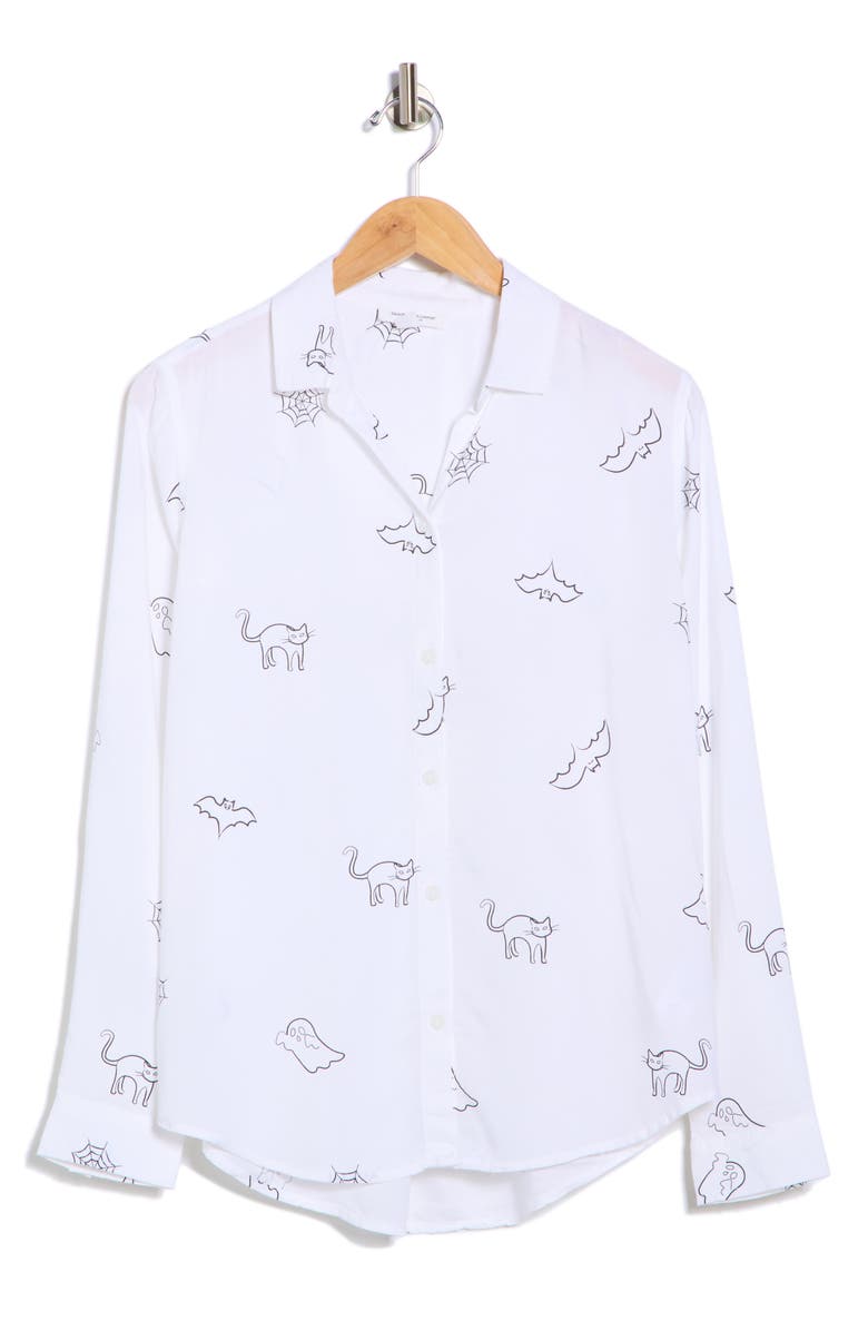 beachlunchlounge Kayden Button-Up Shirt, Alternate, color, Ghost Dance