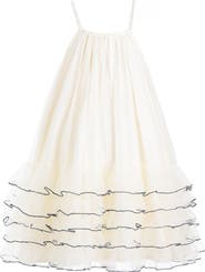 Sweet Cactus Cascade Trim Tiered Dress