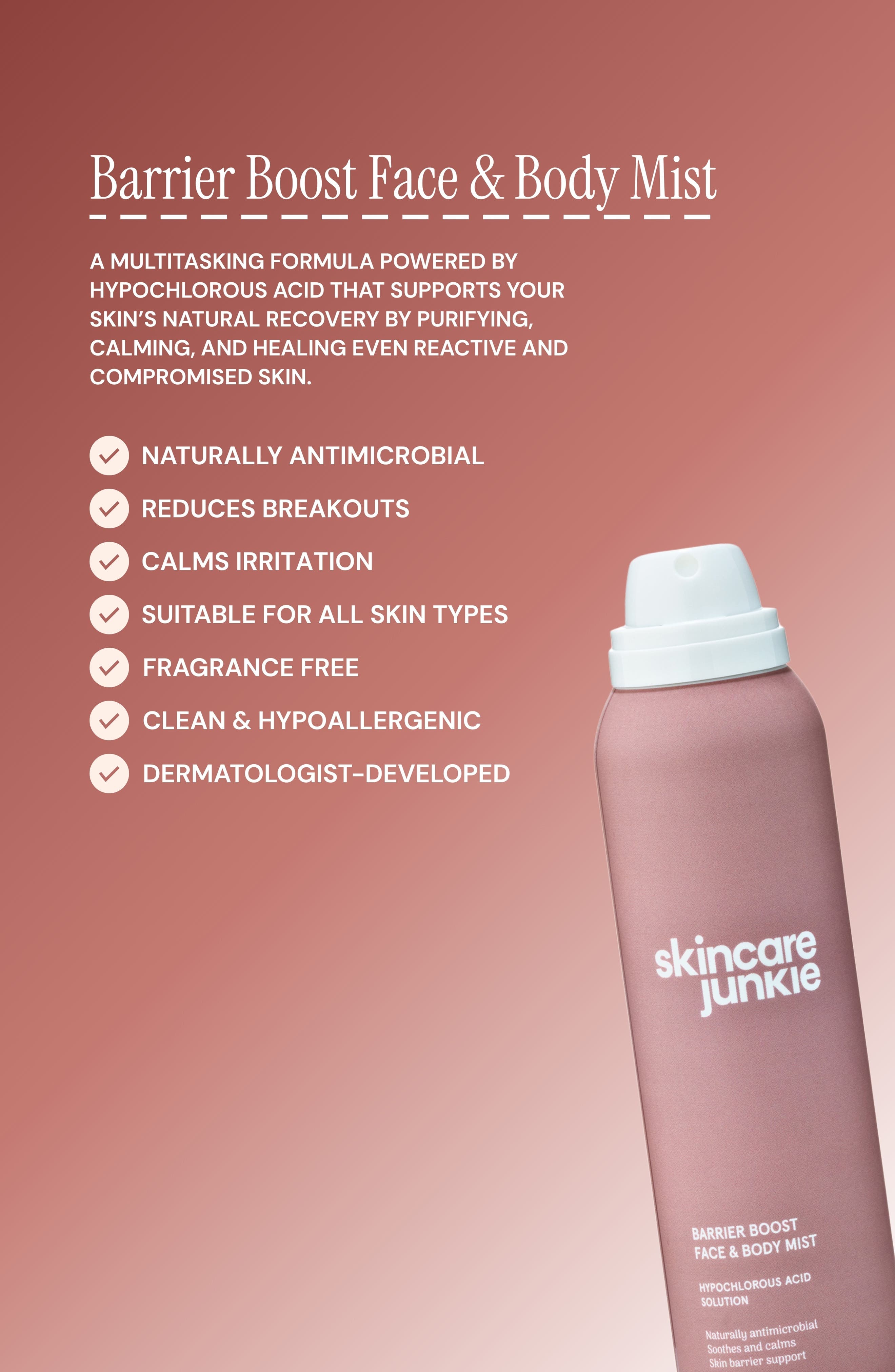 SKINCARE JUNKIE Barrier Boost Face & Body Mist (Women) | Nordstrom