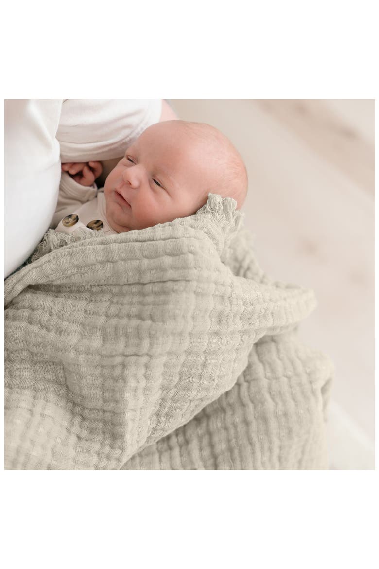 Ombré Cotton Muslin Blanket, Alternate, color, GRAY