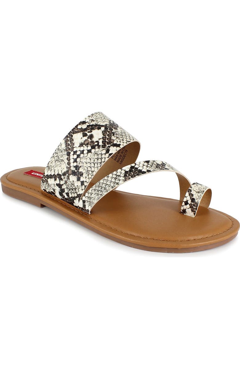 UNIONBAY Royal Snake Skin Print Sandal, Main, color,