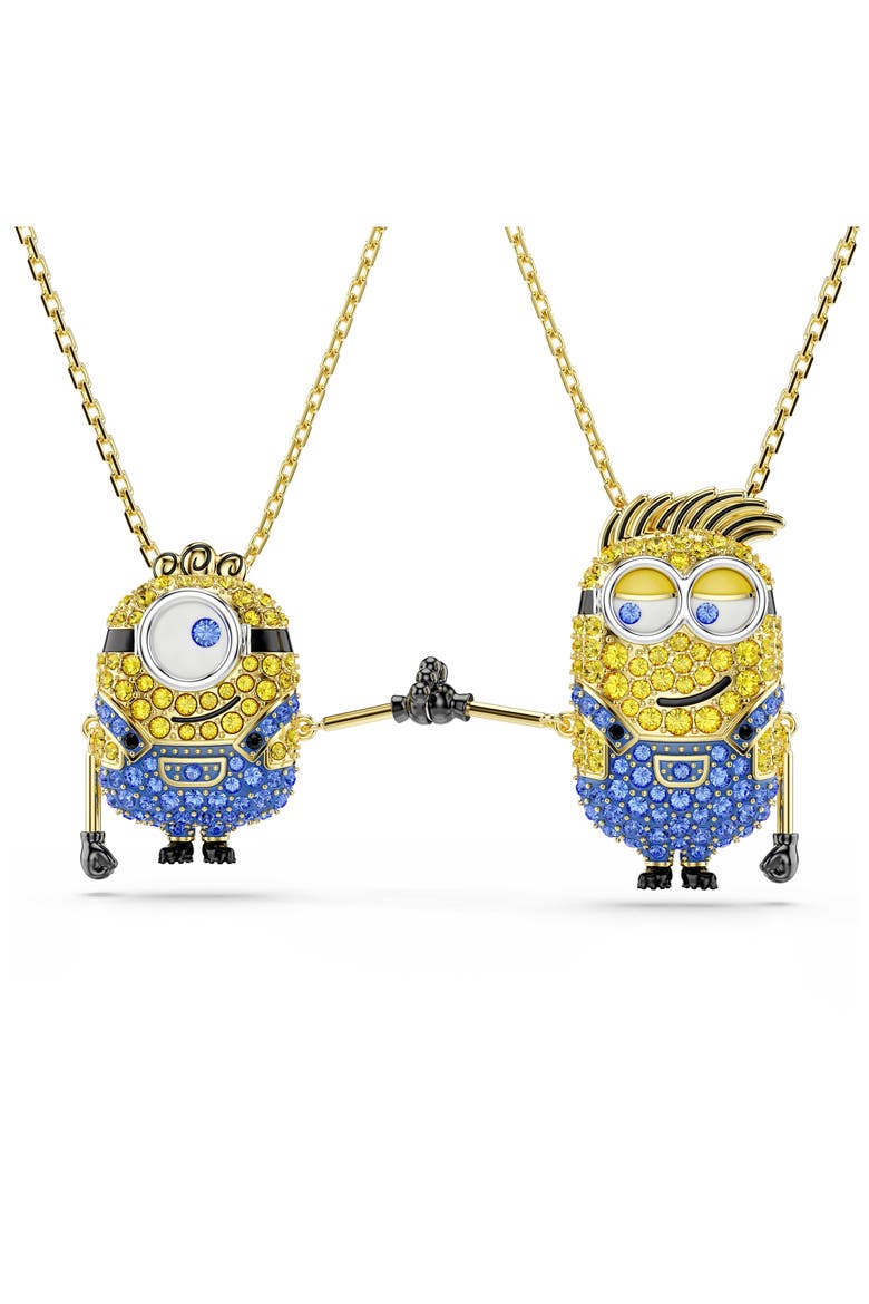 Set of 2 Minion Best Friend Necklaces, Alternate, color, GOLD/ MULTI