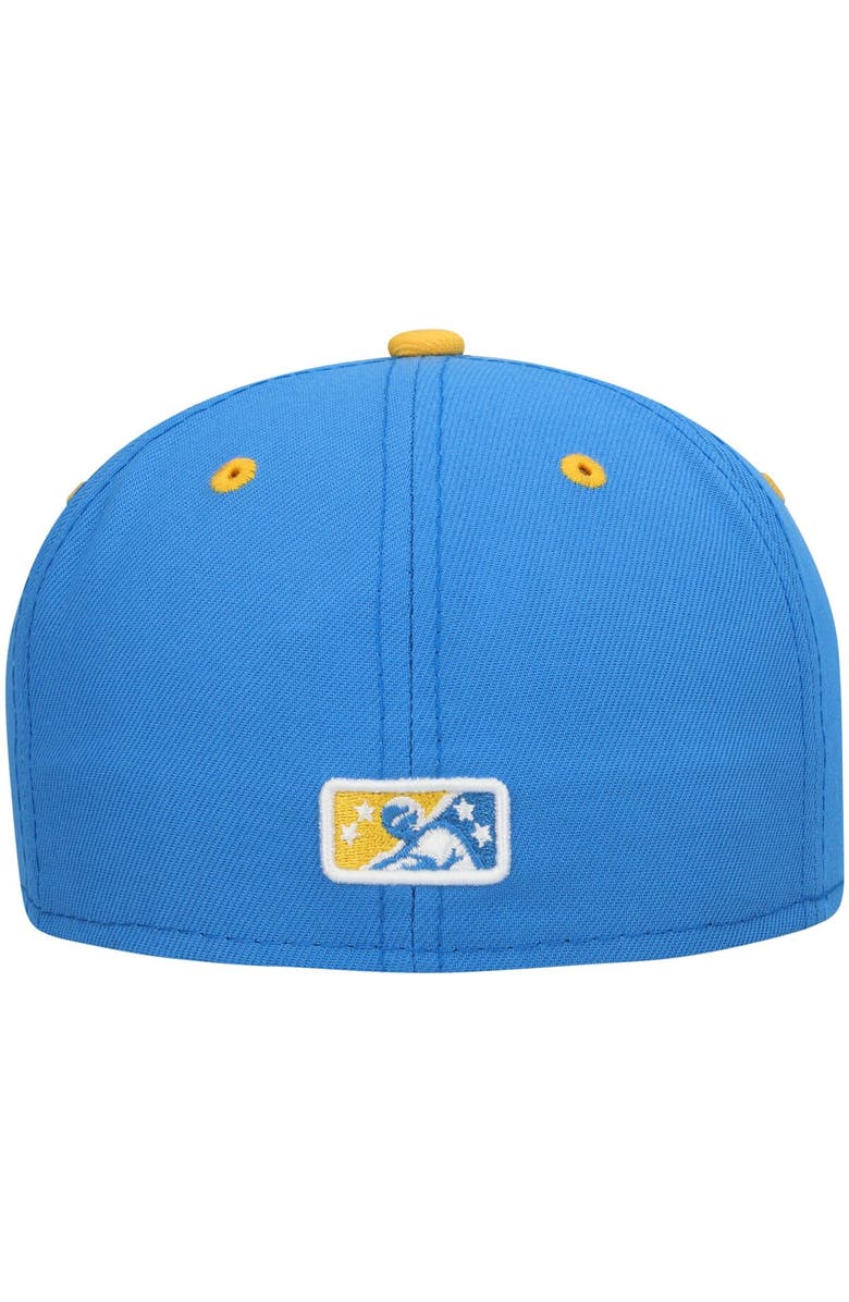 New Era Men's New Era Light Blue Myrtle Beach Pelicans Authentic Collection Team Alternate 59FIFTY Fitted Hat, Alternate, color, Royal