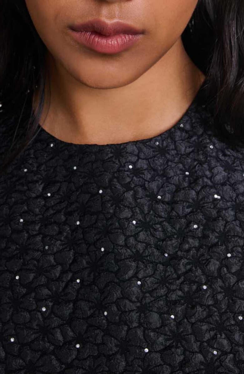 maje Rhinestone playsuit dress, Alternate, color,
