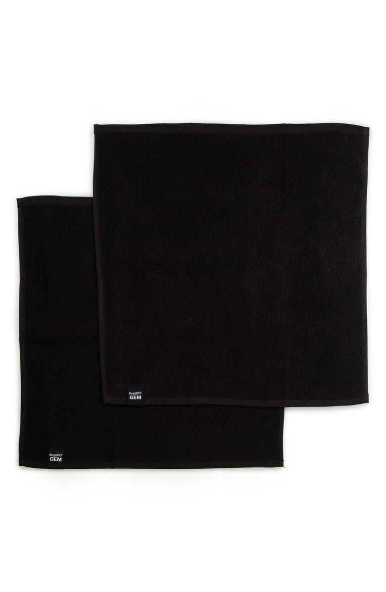 BergHOFF 2-Pack Gem Kitchen Towel, Alternate, color, Black
