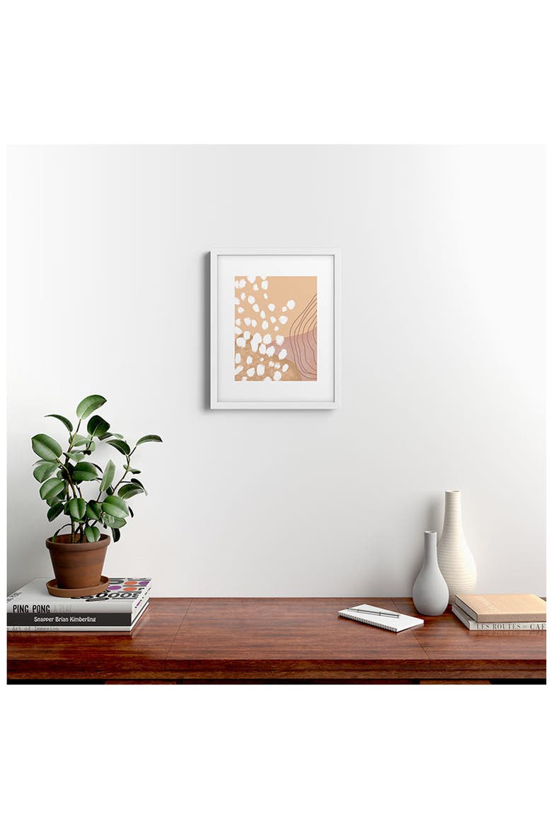 Modern Abstract Framed Art Print, Alternate, color, WHITE FRAME