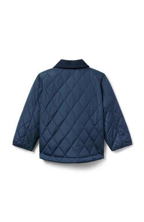 Janie And Jack The Barn Quilted Jacket In Blue