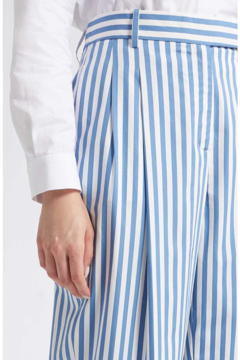 Varick Stripe Cotton Straight Leg Pants, Alternate, color, SKY STRIPE