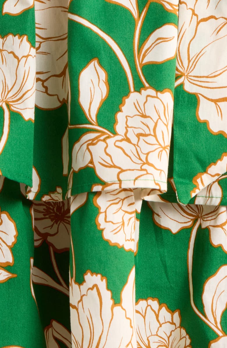 SUGARLIPS Lucena Floral Print One-Shoulder Minidress, Alternate, color, Green-Multi