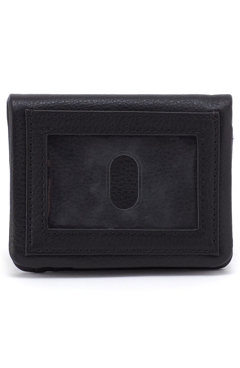 HOBO Lumen Leather Mini Wallet, Alternate, color, Black