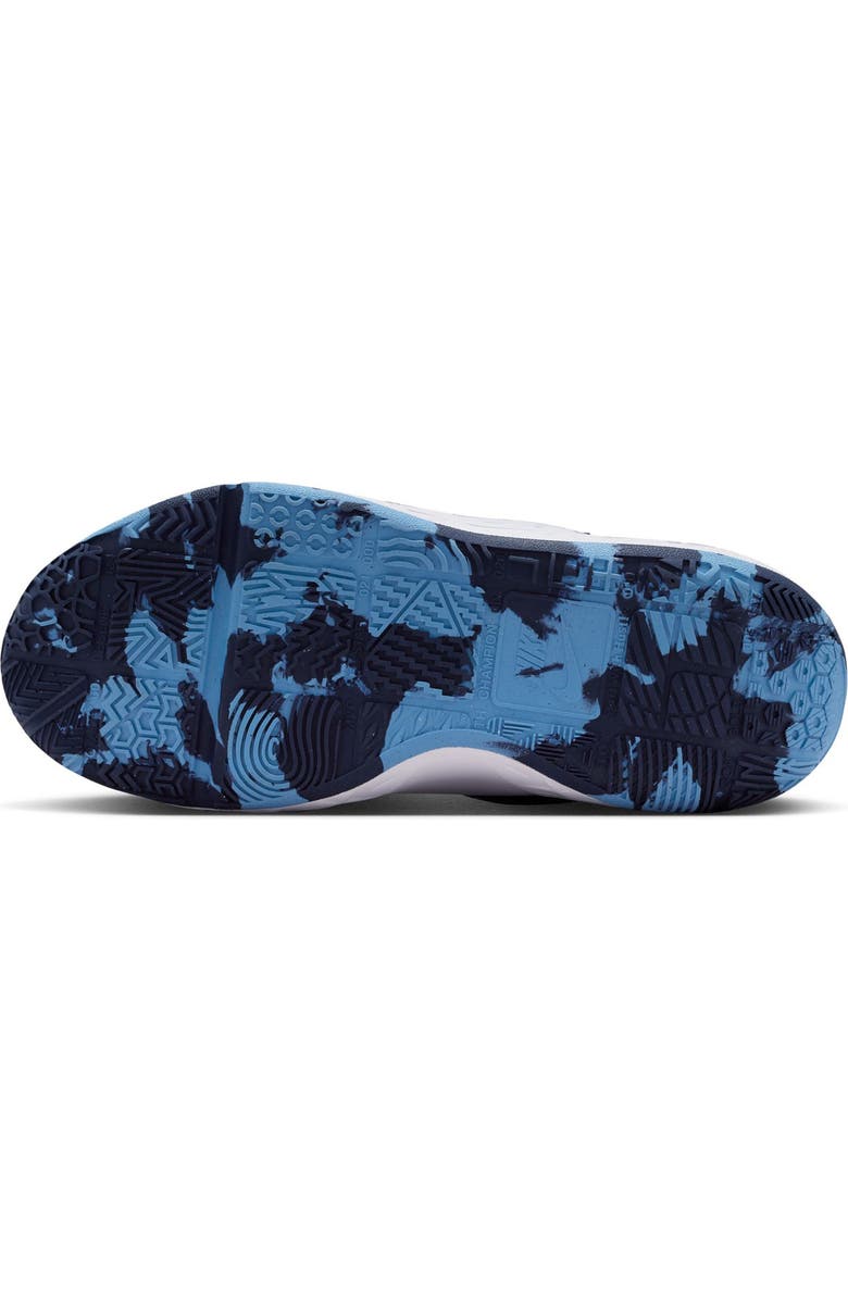 Nike Kids' Team Hustle D 12 Basketball Shoe, Alternate, color, White/ Volt Tint/ Navy