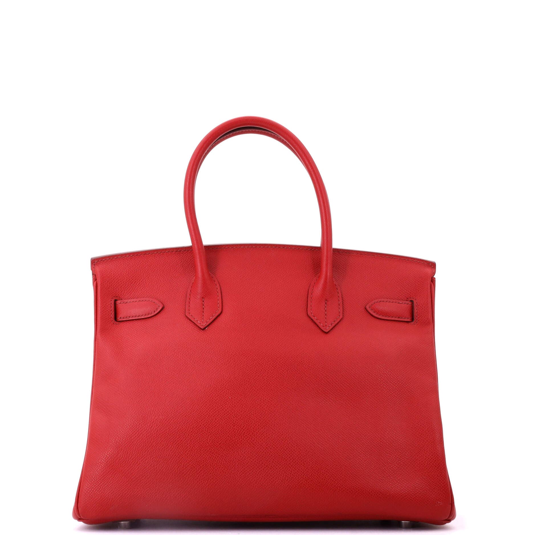 Pre-Owned Hermes Birkin Handbag Red Epsom with Palladium Hardware 25, Alternate, color, Rouge Garance