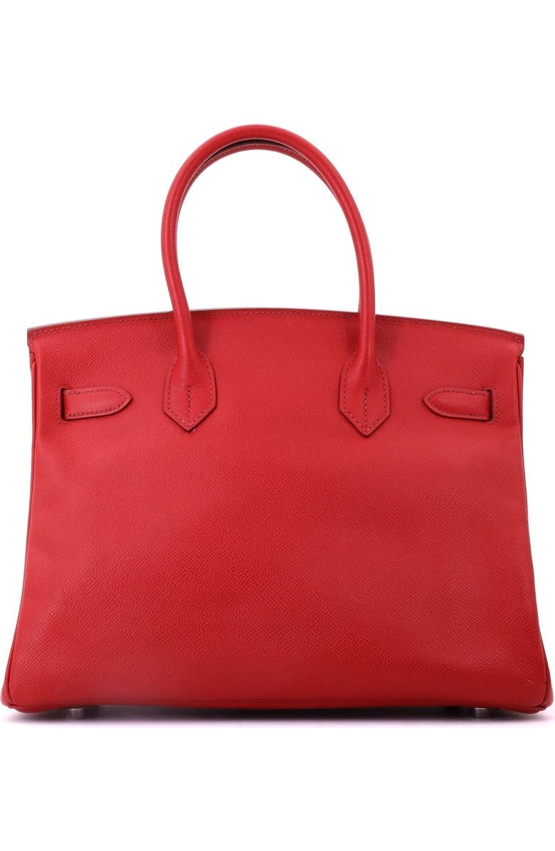Pre-Owned Hermes Birkin Handbag Red Epsom with Palladium Hardware 25, Alternate, color, Rouge Garance