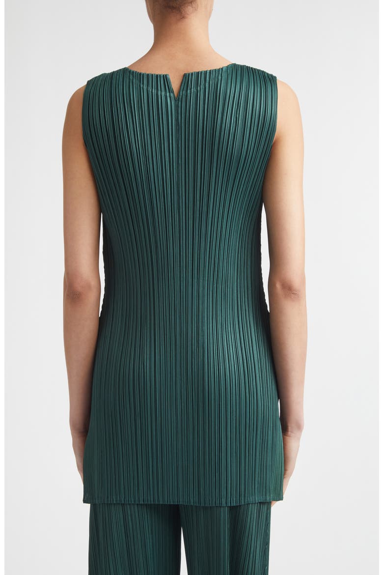 Monthly Colors March Pleated Tunic Top, Alternate, color, DARK GREEN