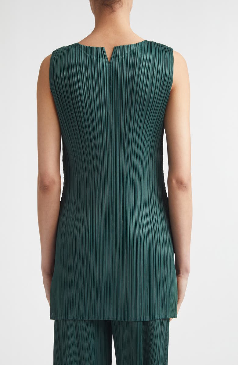 Pleats Please Issey Miyake Monthly Colors March Pleated Tunic Top, Alternate, color, Dark Green