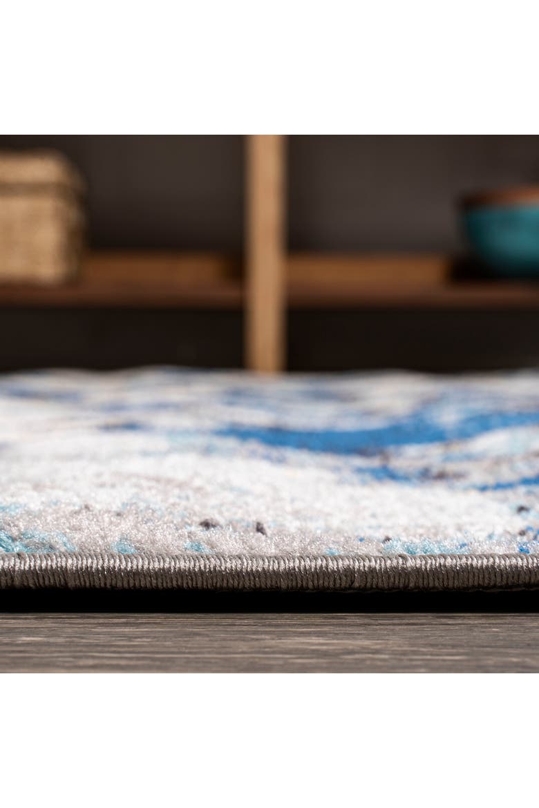 Pebble Marbled Abstract Area Rug, Alternate, color, Dark Gray/Blue
