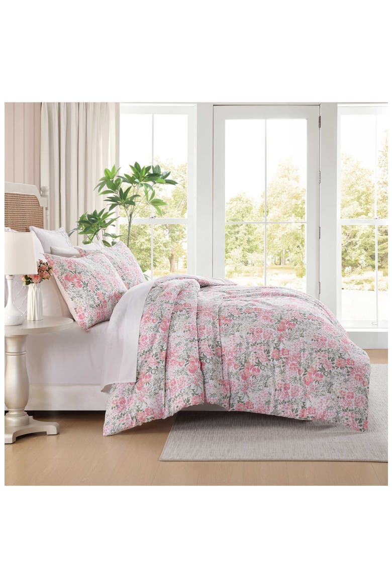 Heather Garden Comforter Set, Alternate, color, PINK