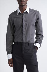 TOM FORD Diamond Print Classic Fit Button-Up Shirt