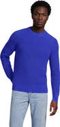 Lands' End Cotton Drifter Saddle Crewneck Shaker Sweater