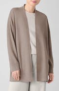 Eileen Fisher Organic Linen Blend Open Front Cardigan