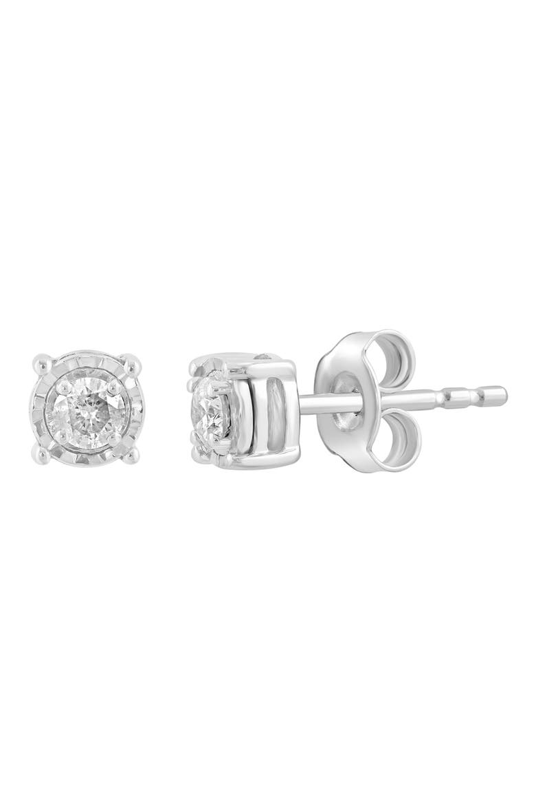 Diamond Stud Earrings, Main, color, WHITE