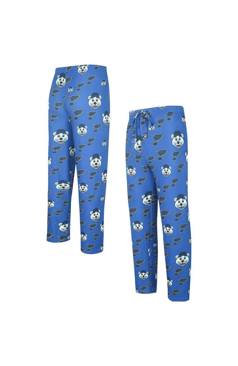 CONCEPTS SPORT Men's Concepts Sport Blue St. Louis Blues Gauge Allover Print Knit Sleep Pants, Main, color, 