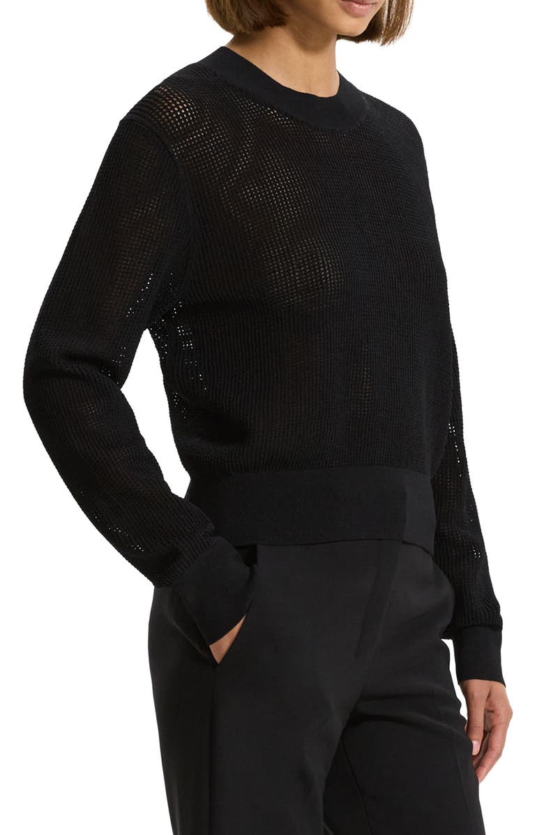 Theory Open Stitch Crewneck Sweater, Alternate, color, 