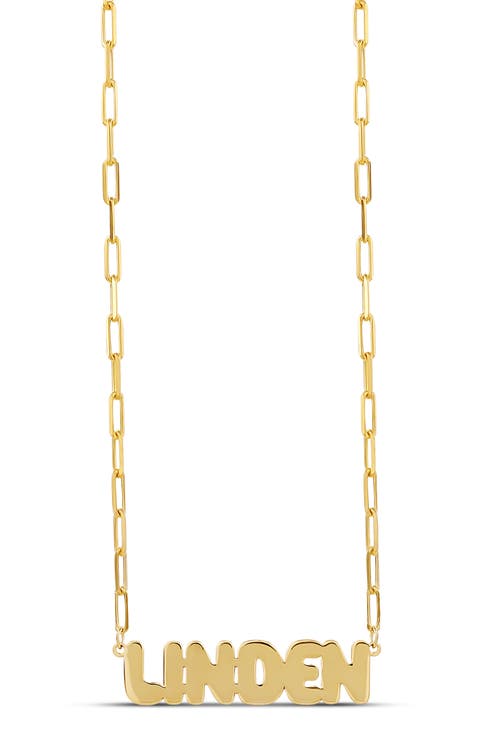 Bubble Letter Script Necklace