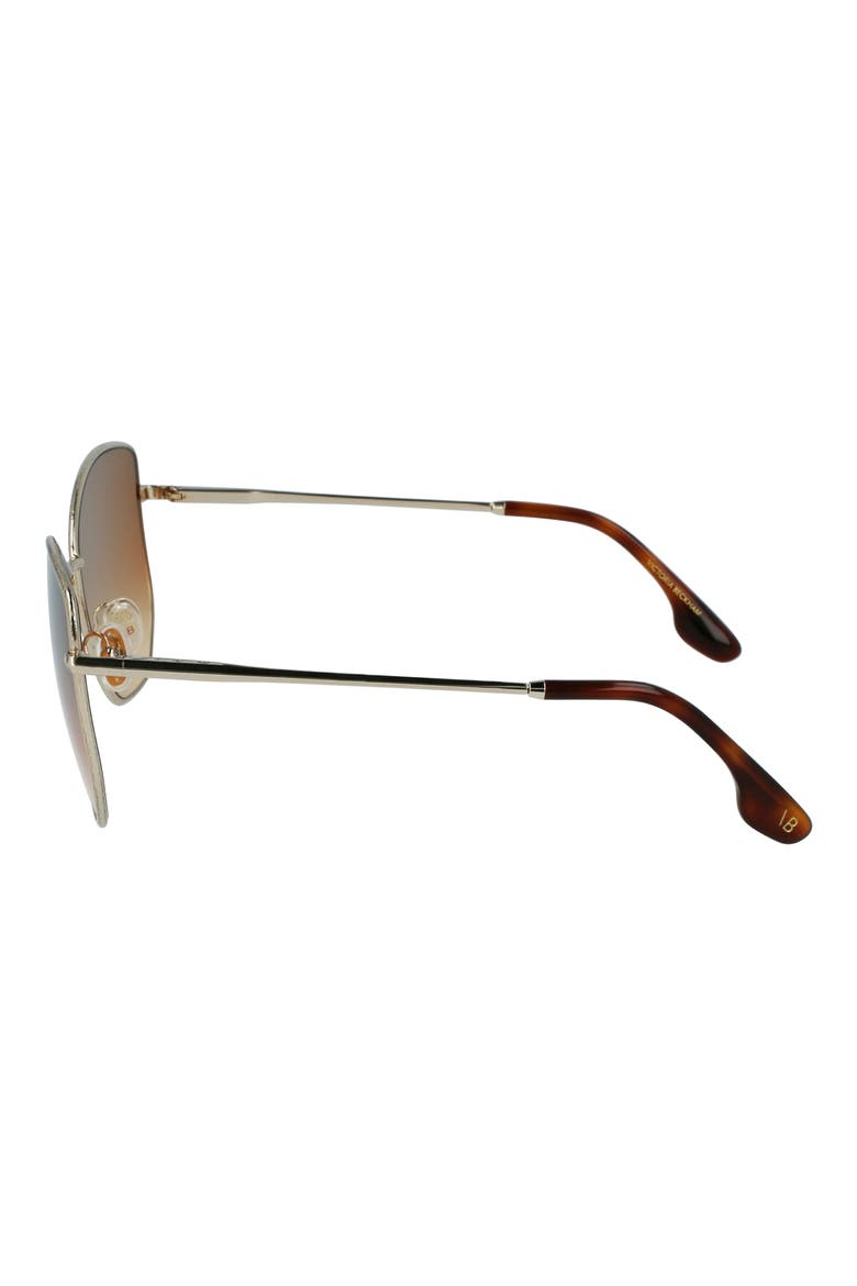 Hammered 59mm Sunglasses, Alternate, color, GOLD-BROWN
