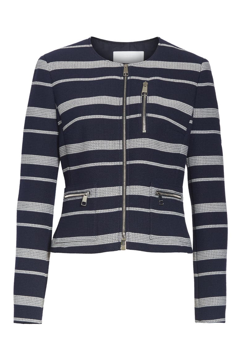 Kanoa Stripe Jacket, Alternate, color, DARK NAVY FANTASY