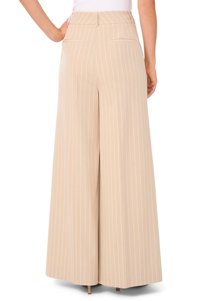 Pinstripe Wide Leg Pants, Alternate, color, OXFORD TAN