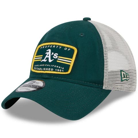 Men's New Era Green Oakland Athletics Property Trucker 9TWENTY Snapback Hat