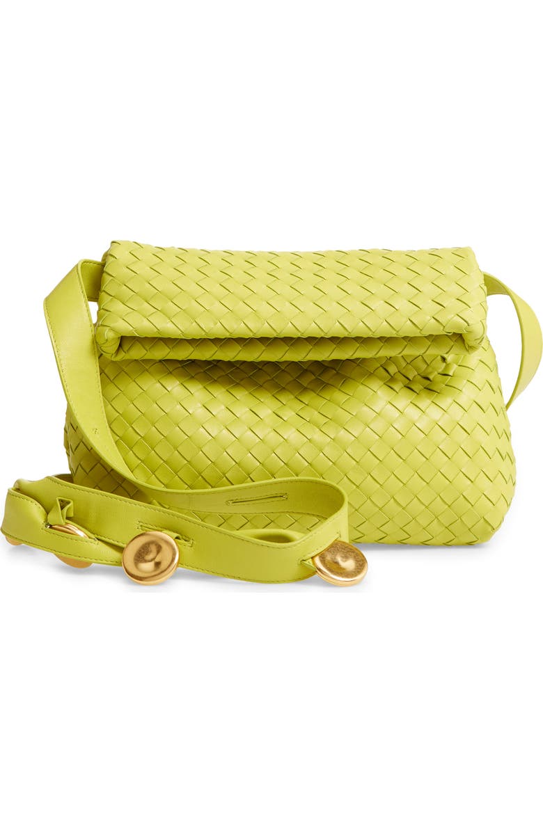 Bottega Veneta The Fold Padded Intrecciato Leather Crossbody Bag, Main, color,