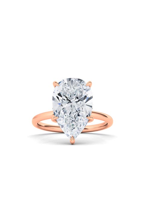 Pear Cut Lab Grown Diamond Ring