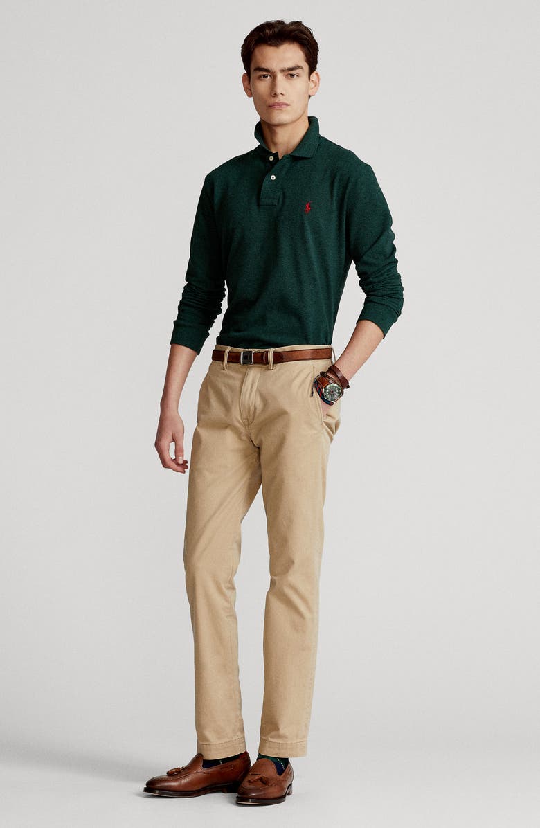 Polo Ralph Lauren Cotton Piqué Long Sleeve Polo, Alternate, color, 