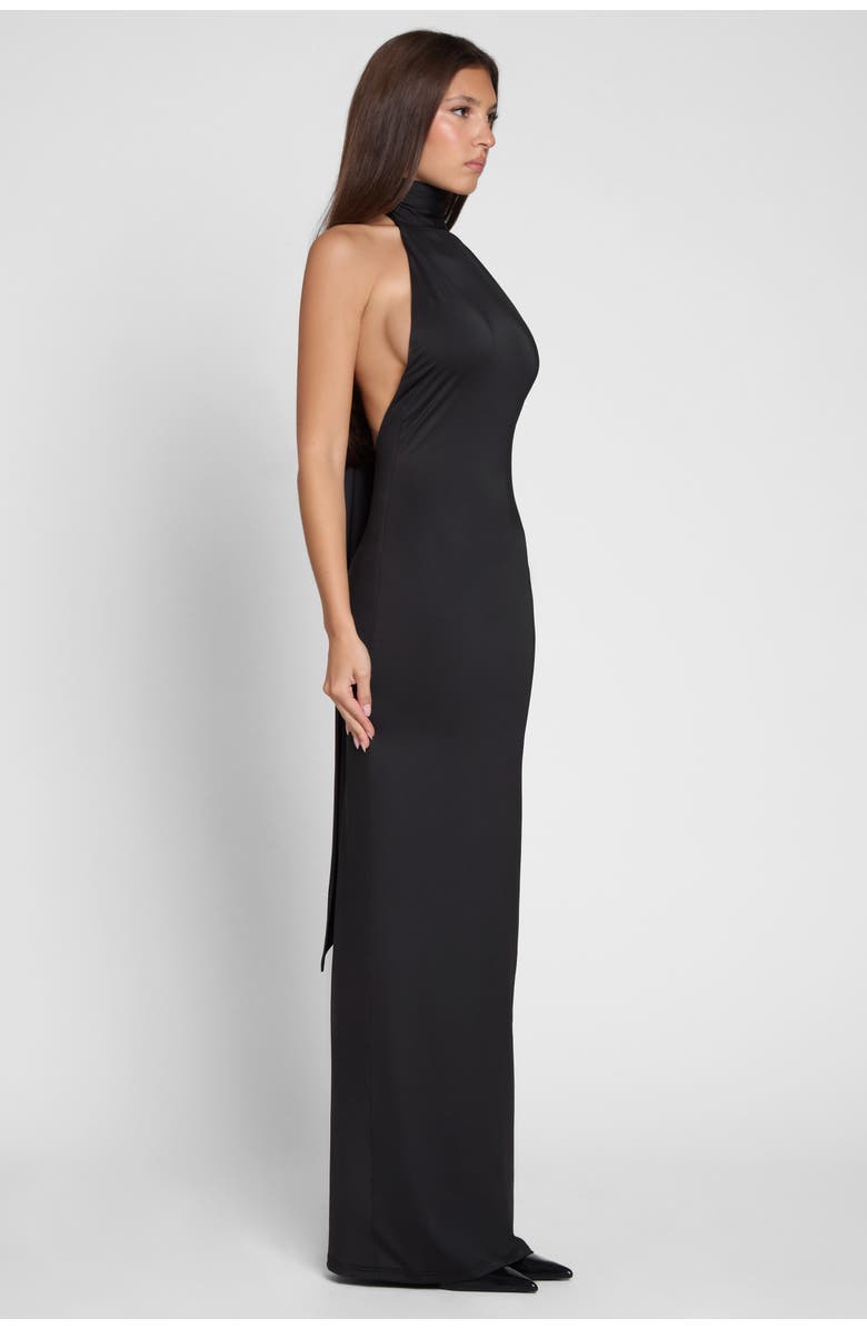 LEAU Alaia Drape Maxi Dress, Alternate, color, Black