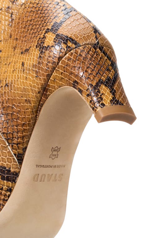 Staud Wally Snakeskin Embossed Bootie In Animal Print