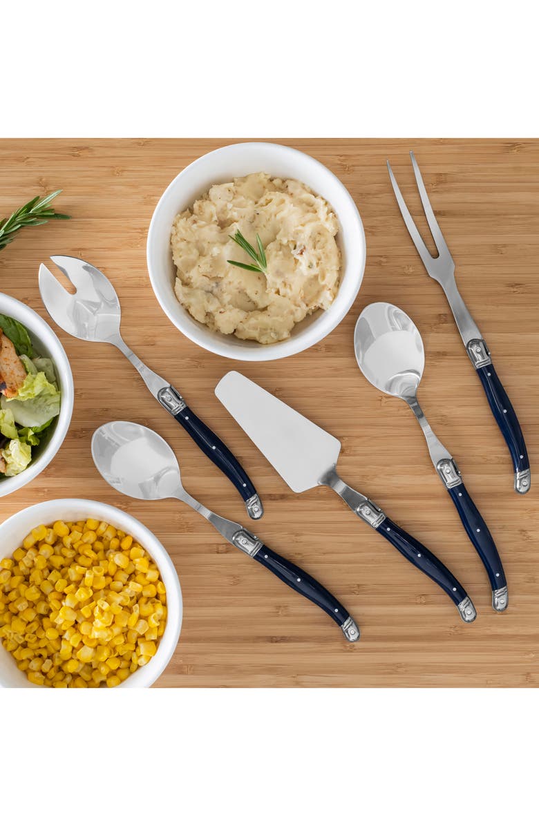 FRENCH HOME Laguiole Hostess 5-Piece Serving Set, Alternate, color, Navy