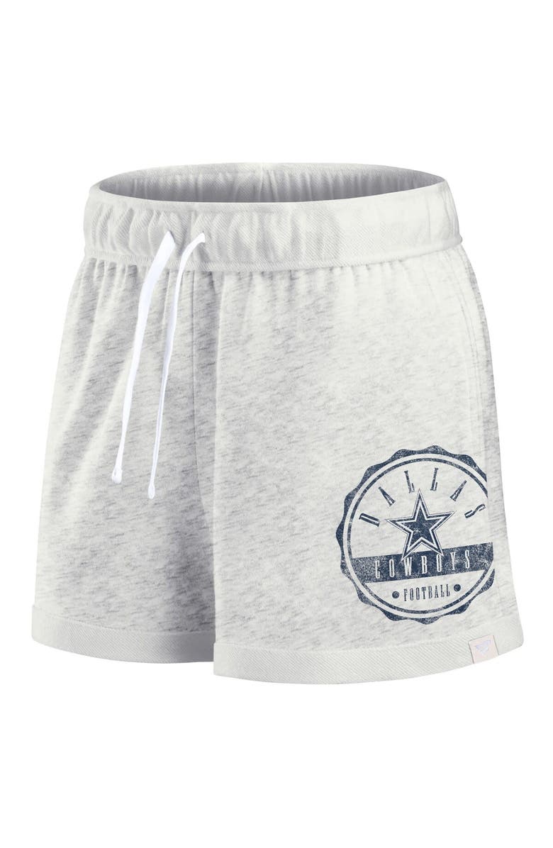 FANATICS Women's Fanatics Branded Oatmeal Dallas Cowboys Vintage Badge Shorts, Alternate, color, Oatmeal